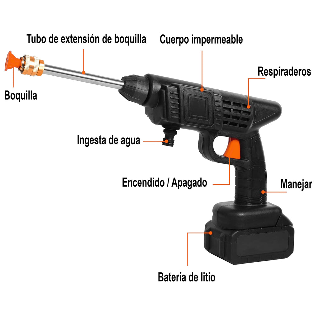 Pistola De Alta Presión 21V,También Compatible Con 48V Y 98V- 430 Psi, Batería 15,000 Mah, Inalámbrica Y Recargable | Calidad Profesional – VOLTAKRA