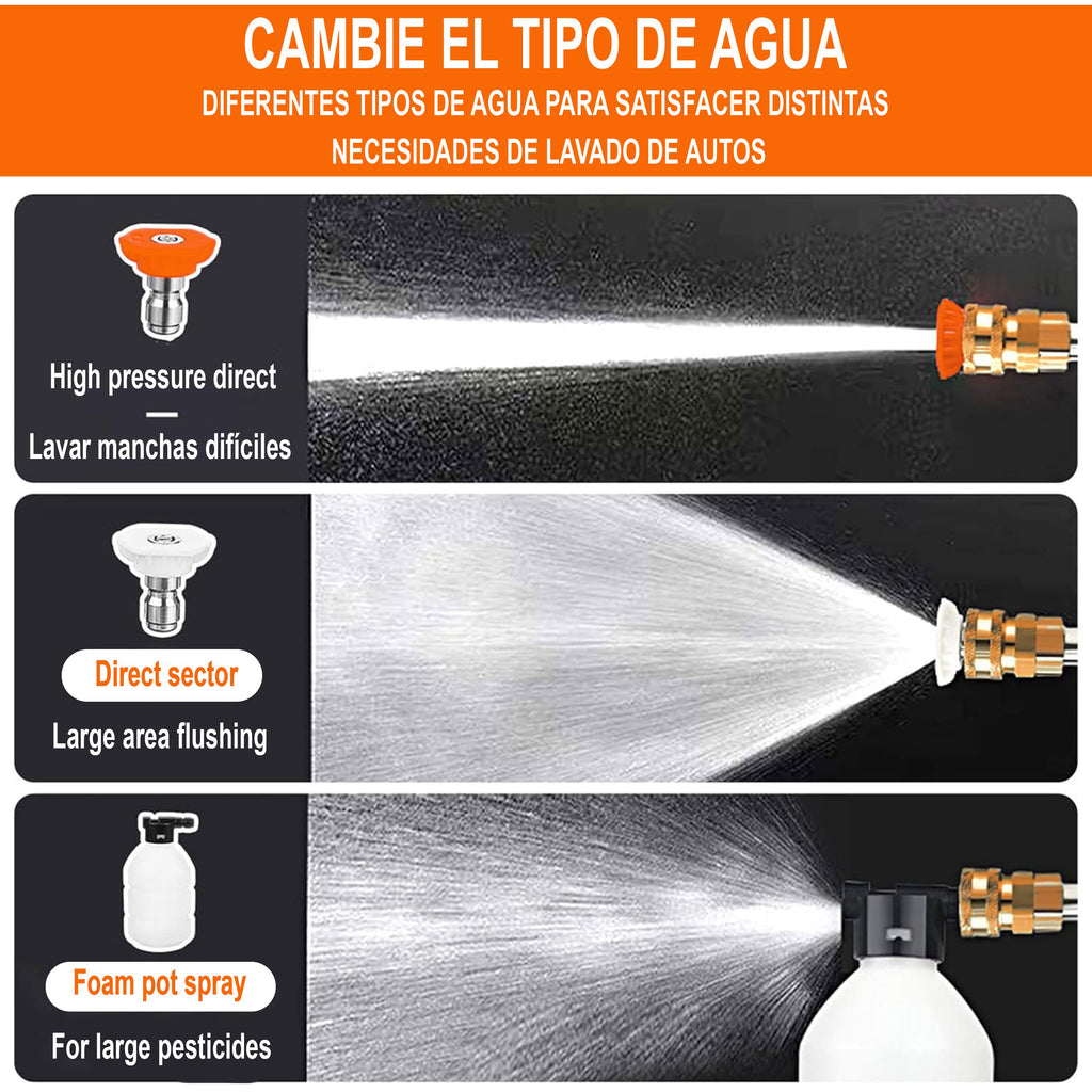 Pistola De Alta Presión 21V,También Compatible Con 48V Y 98V- 430 Psi, Batería 15,000 Mah, Inalámbrica Y Recargable | Calidad Profesional – VOLTAKRA