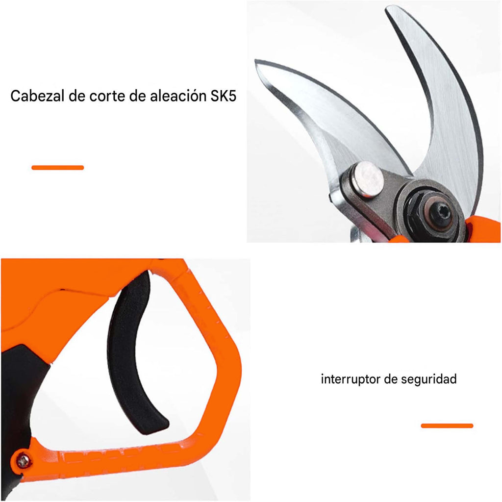 Tijeras De Podar Eléctricas | Podadora Inalámbrica De 35 Mm De Diámetro De Corte – VOLTAKRA